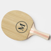 Licht Bamboe Monogram Tafeltennisbatje (Zijkant)