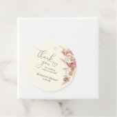 Licht Beige Boho Bloemen Dank u Baby shower Bedankjes Labels (In situ)