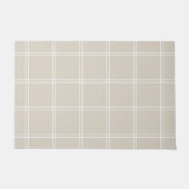 Licht beige en wit venster controleren deurmat (Voorkant)