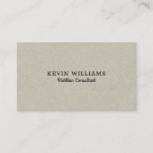 Licht beige faux linnen textuur achtergrond visitekaartje (Voorkant)