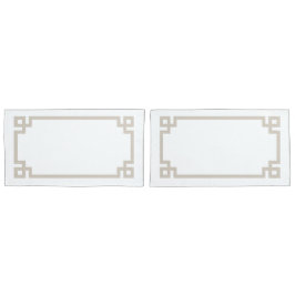 Licht beige Griekse Zeer belangrijke Rand Kende Gr Kussensloop