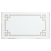 Licht beige Griekse Zeer belangrijke Rand Kende Gr Kussensloop (Voorkant-Links)