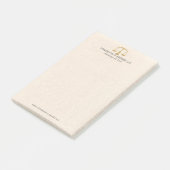 Licht Beige Linnen & Goud Law Praktijk Schaal Post-it® Notes (Schuin)