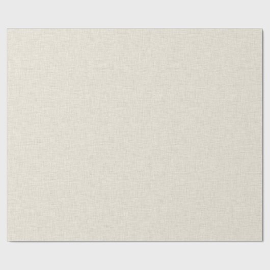 Licht beige linnen textuur cadeaupapier (Vlak)