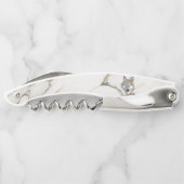 Licht beige marmer en wolf kurkentrekker (Achterkant)