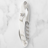 Licht beige marmer en wolf kurkentrekker (Achterkant)