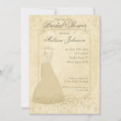 Licht beige  papier Bridal Shower Uitnodiging (Voorkant)