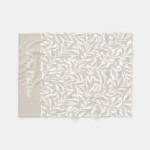 Licht Beige Wilgen Tak Monogram Fleece Deken (Voorkant (Horizontaal))