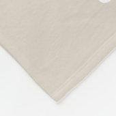 Licht Beige Wilgen Tak Monogram Fleece Deken (Hoek)