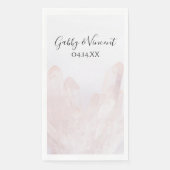 Licht Beluister roze kristallen bruiloft Servet (Voorkant)