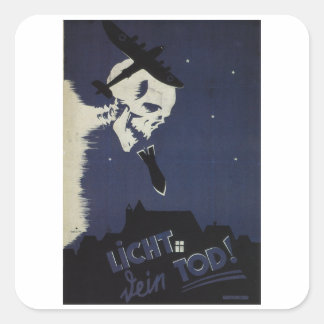 Licht betekent je Poster van Death_Propaganda Vierkante Sticker