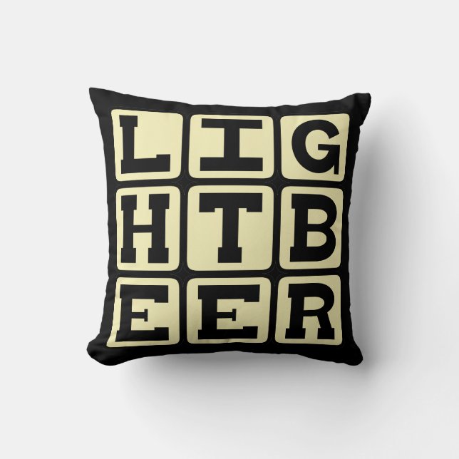 Licht Bier, Gezonde Cerveza Kussen (Voorkant)