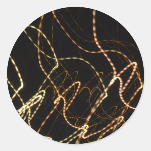 Licht bij nachtkaartjes ronde sticker (Voorkant)