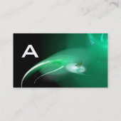 LICHT BIRD MONOGRAM Levendig zwart blauw groen Visitekaartje (Achterkant)