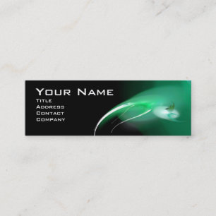 LICHT BIRD MONOGRAM Levendig zwart groen Mini Visitekaartje