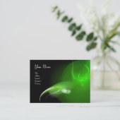 LICHT BIRD MONOGRAM Levendig zwart groen Visitekaartje (Staand voorkant)