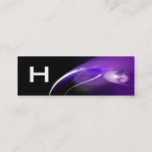 LICHT BIRD MONOGRAM Levendig zwart paars Mini Visitekaartje (Achterkant)