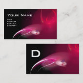 LICHT BIRD MONOGRAM Levendig zwart rood Visitekaartje (Voorkant / Achterkant)