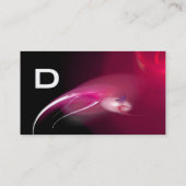 LICHT BIRD MONOGRAM Levendig zwart rood Visitekaartje (Achterkant)