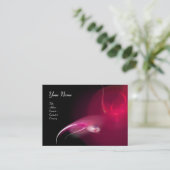 LICHT BIRD MONOGRAM Levendig zwart roze rood Visitekaartje (Staand voorkant)