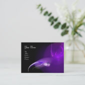 LICHT BIRD MONOGRAM Levendig zwart violet Visitekaartje (Staand voorkant)
