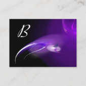 LICHT BIRD MONOGRAM Levendig zwart violet Visitekaartje (Achterkant)