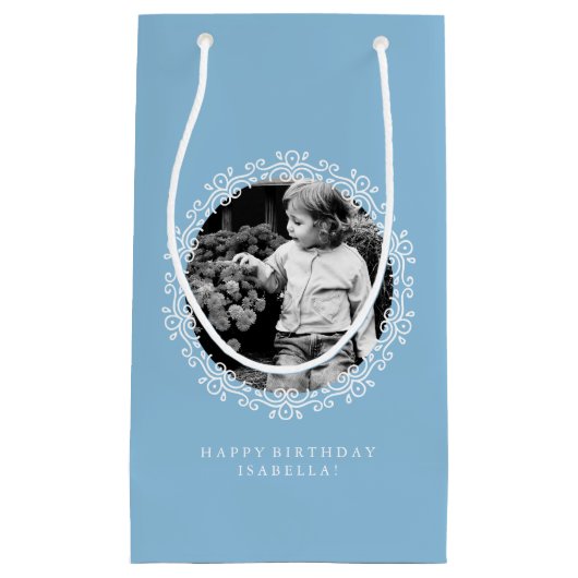 Licht Blauw Aangepast Fancy Zwemelen Foto Lijst Klein Cadeauzakje (Voorkant)