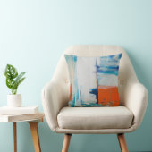 Licht blauw Abstract acrylverf Kussen (Stoel)