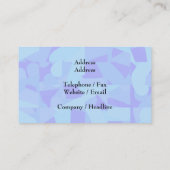 Licht blauw Abstract patroon Visitekaartje (Achterkant)