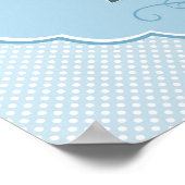 Licht blauw Alef Bet Poster (Hoek)