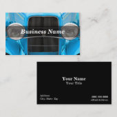 Licht blauw Antiek auto Visitekaartje (Voorkant / Achterkant)