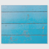 Licht blauw aquamarine vers  hout, stoffige bloem cadeaupapier (Vlak)