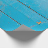 Licht blauw aquamarine vers  hout, stoffige bloem cadeaupapier (Hoek)