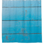 Licht blauw aquamarine vers  hout, stoffige bloem douchegordijn (Voorkant)