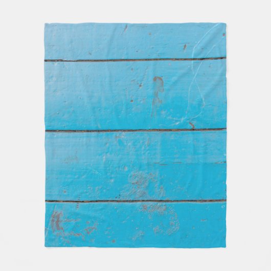 Licht blauw aquamarine vers hout, stoffige bloem fleece deken (Voorkant)