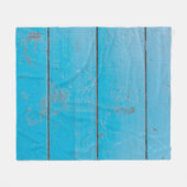 Licht blauw aquamarine vers hout, stoffige bloem fleece deken (Voorkant (Horizontaal))