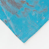 Licht blauw aquamarine vers hout, stoffige bloem fleece deken (Hoek)