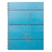 Licht blauw aquamarine vers  hout, stoffige bloem notitieboek (Voorkant)
