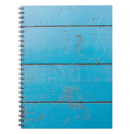 Licht blauw aquamarine vers hout, stoffige bloem notitieboek (Voorkant)