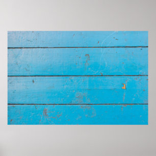 Licht blauw aquamarine vers  hout, stoffige bloem poster