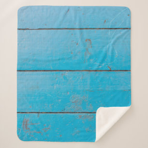 Licht blauw aquamarine vers  hout, stoffige bloem sherpa deken