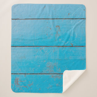 Licht blauw aquamarine vers  hout, stoffige bloem sherpa deken