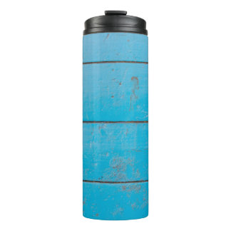 Licht blauw aquamarine vers  hout, stoffige bloem thermosbeker