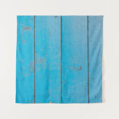 Licht blauw aquamarine vers  hout, stoffige bloem wandkleed (Voorkant (horizontaal))