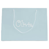 Licht blauw Baby shower Gift Bag Groot Cadeauzakje (Voorkant)