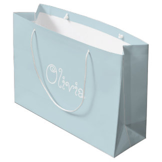Licht blauw Baby shower Gift Bag Groot Cadeauzakje
