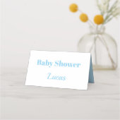 Licht blauw Baby shower Plaatskaartje (Achterkant)