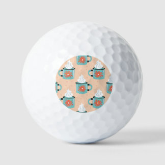 Licht Blauw Beker Naadloos Patroon. Golfballen