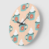 Licht Blauw Beker Naadloos Patroon. Grote Klok (Hoek)