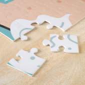 Licht Blauw Beker Naadloos Patroon. Legpuzzel (Zijkant)